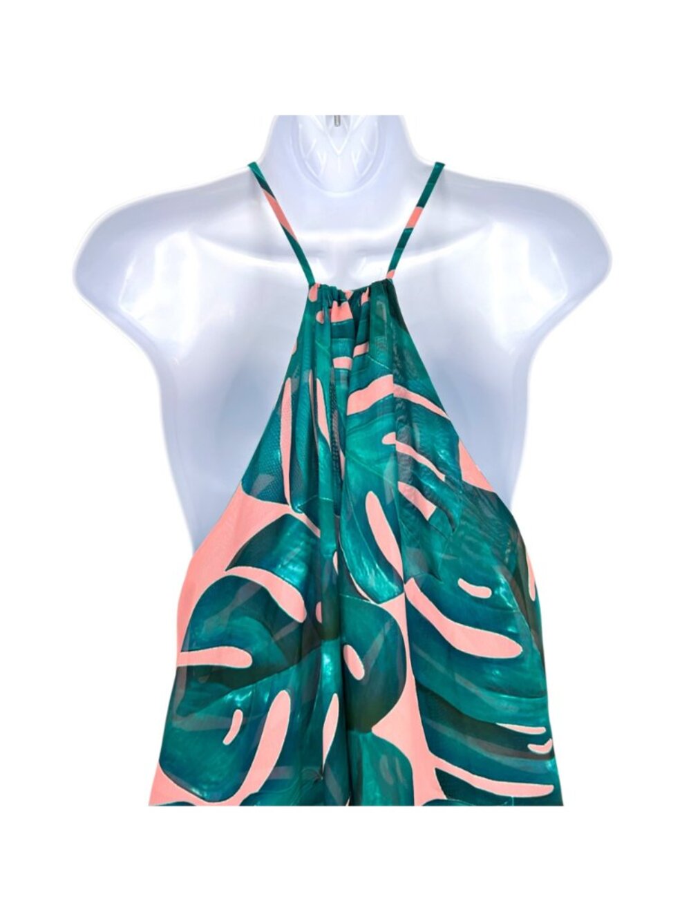 Show Me Your Mumu Byron Dress Palms Away Pink Green Tropical Mini Dress Size XS - Picture 10 of 10